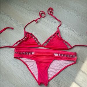 Victoria's Secret Vibrant Red Bikini Set